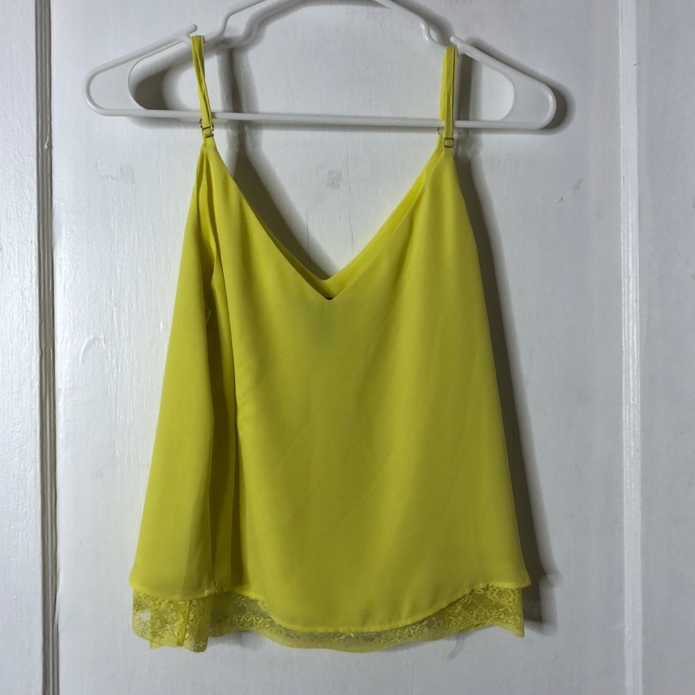 Sexy flowy yellow top